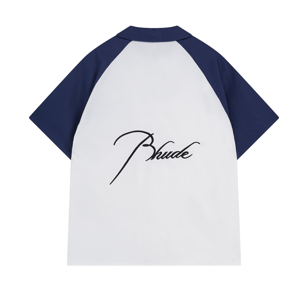 Rhude T-shirt Pocket Letter Embroidery Color Matching Short Sleeve Shirt