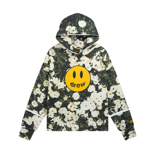 Drew House Hoodie Unisex Loose Casual White Rose Hoodie