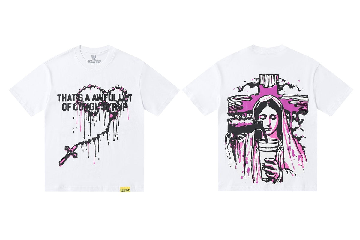 THAT'S A AWFUL LOT OF COUGH SYRUP Front & Back Graphic T-Shirt ¡ª comparison