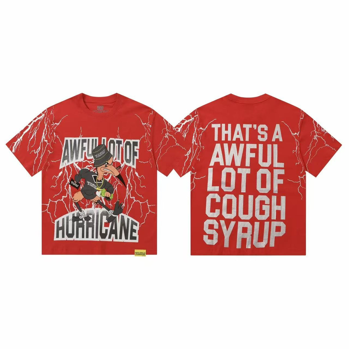THAT'S A AWFUL LOT OF COUGH SYRUP Graphic T-Shirt & Shorts Set ¡ª detail