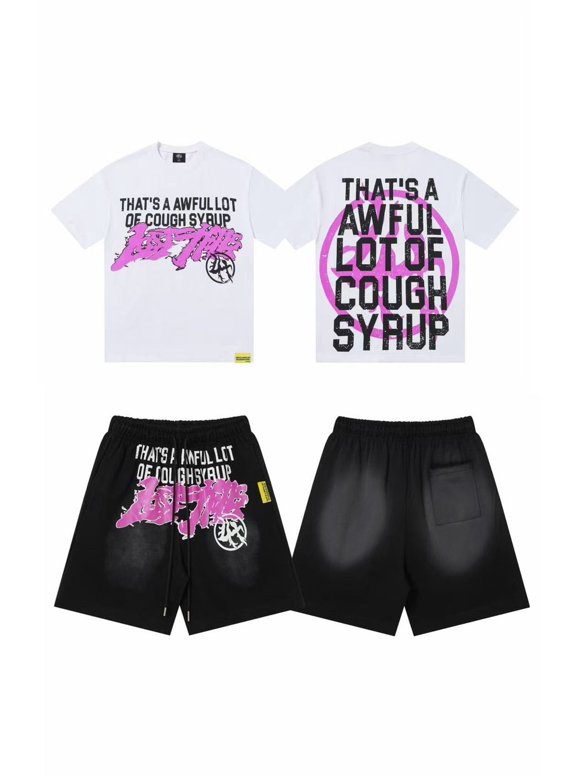 THAT'S A AWFUL LOT OF COUGH SYRUP Graphic T-Shirt & Shorts Set ¡ª front