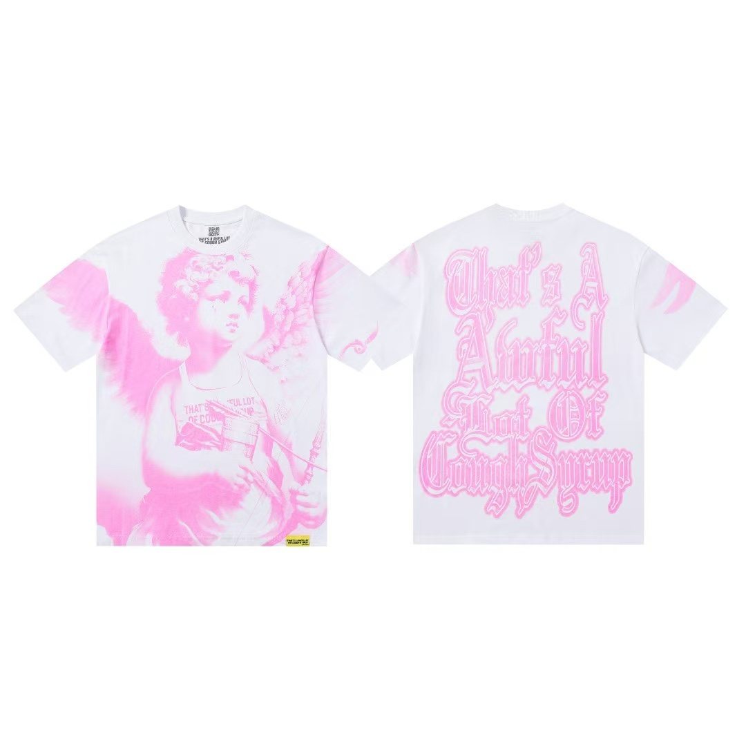 THAT'S A AWFUL LOT OF COUGH SYRUP Angel Gothic Text Graphic T-Shirt ¡ª front